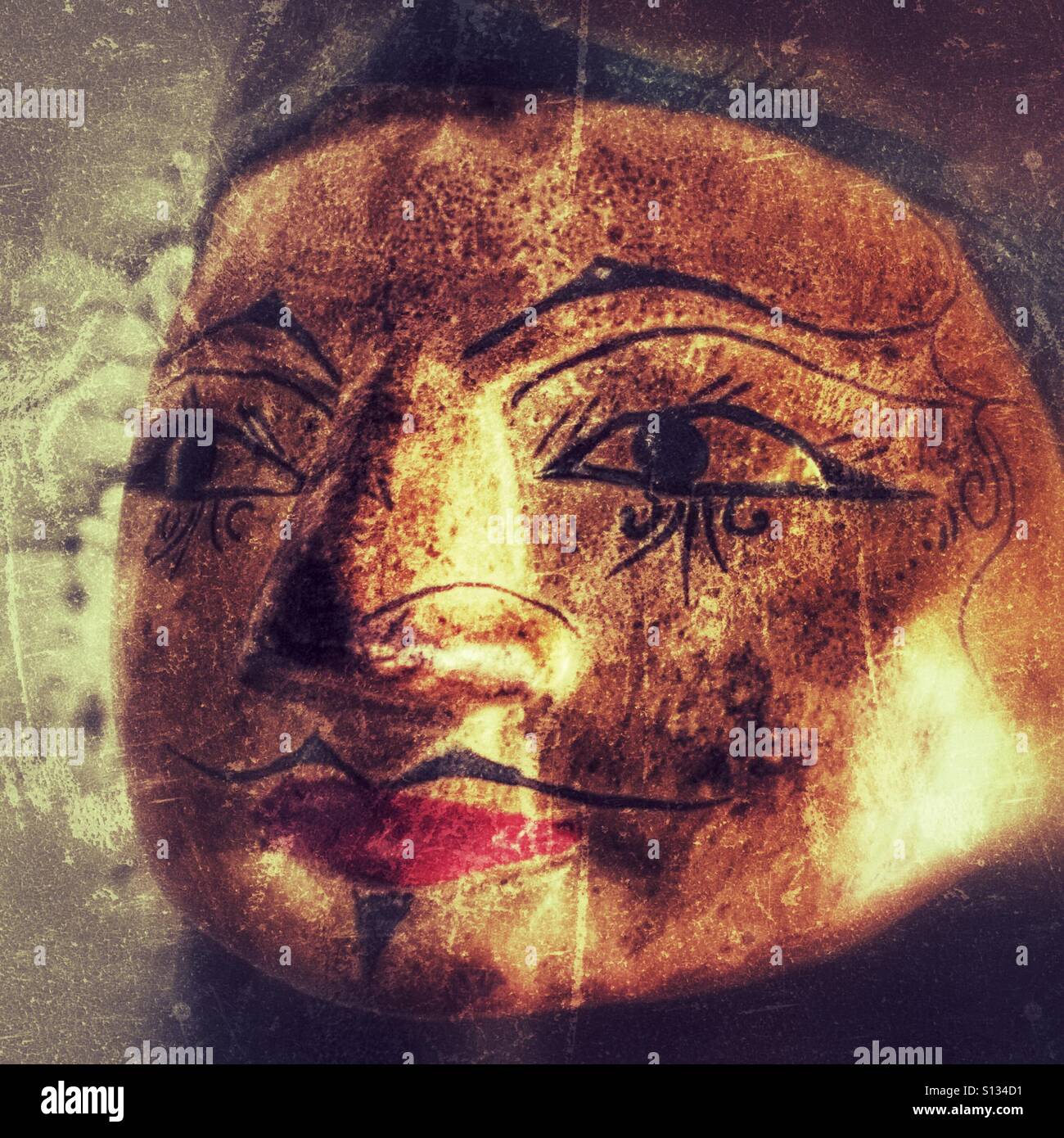 Indonesian rod puppet. Wayang Golek - Smartphone Captured Stock Image