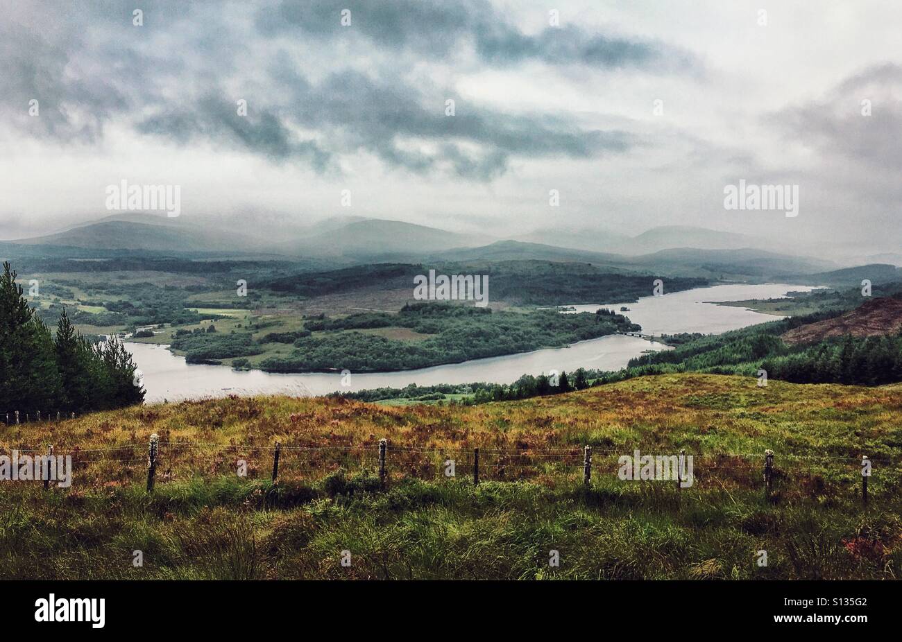 Glen Garry near Invergarry in the Scottish Highlands. Stock Photo