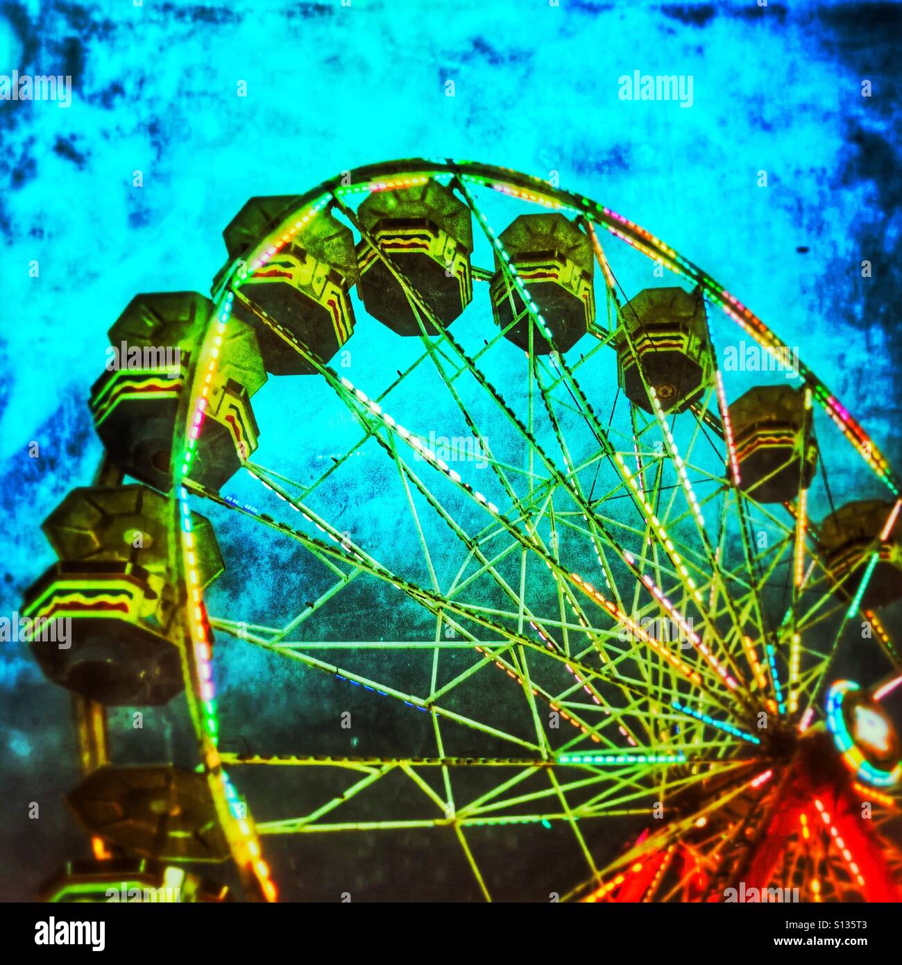 Ferris wheel at the State Fair. Stock Photo