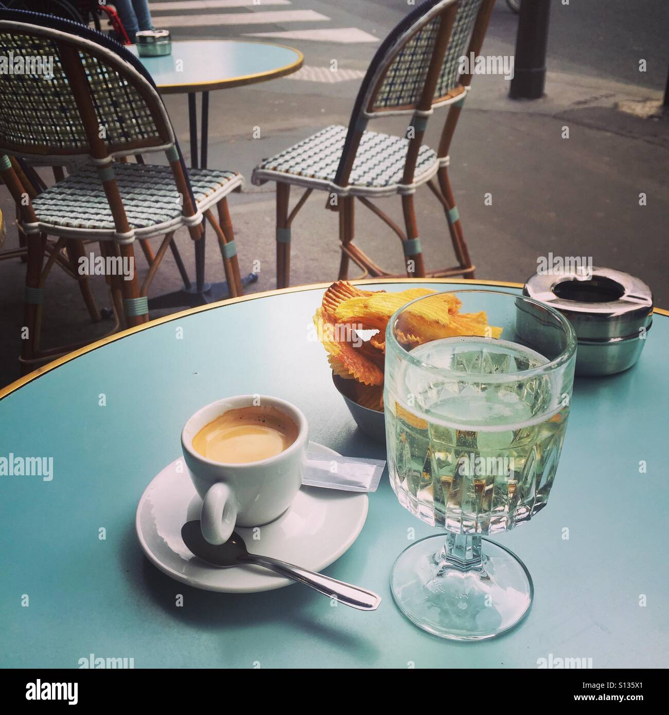 Cafe Paris - Smartphone Captured Stock Image