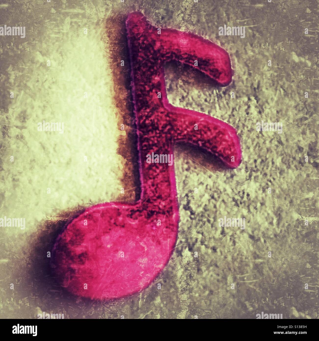 Music notation. Semi quaver - Smartphone Captured Stock Image