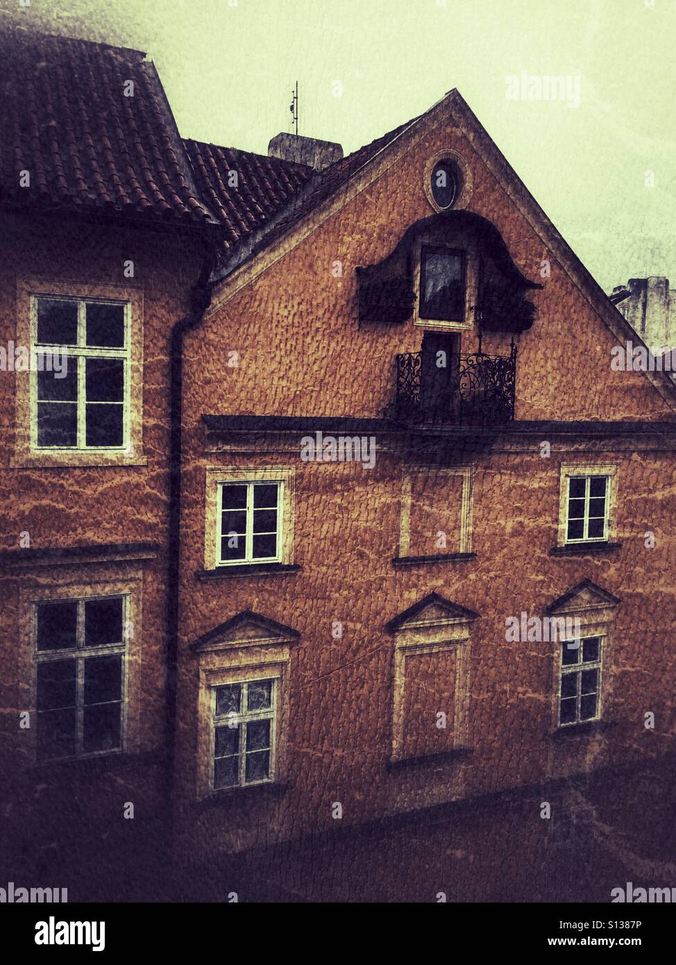 Old vintage House - Praha (Prague) Chez Rebpublic - Smartphone Captured Stock Image