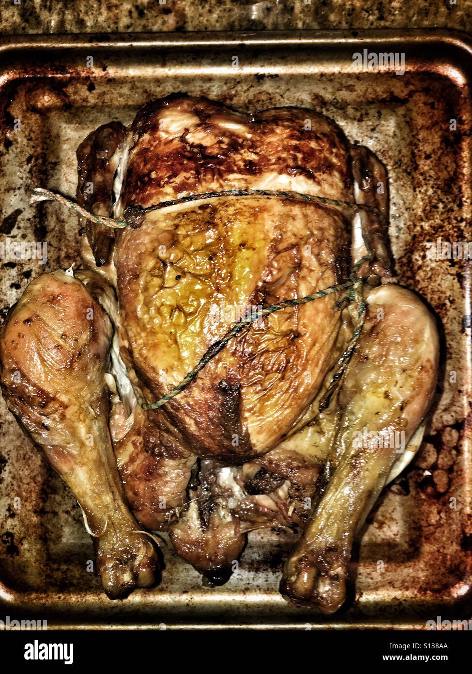 Roast chicken Stock Photo