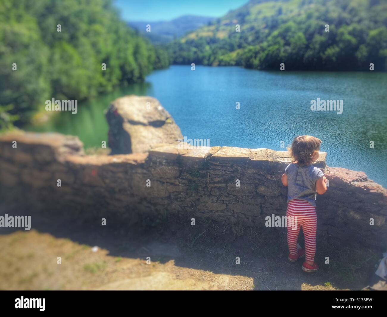 Girl in the forest - Smartphone Captured Stock Image