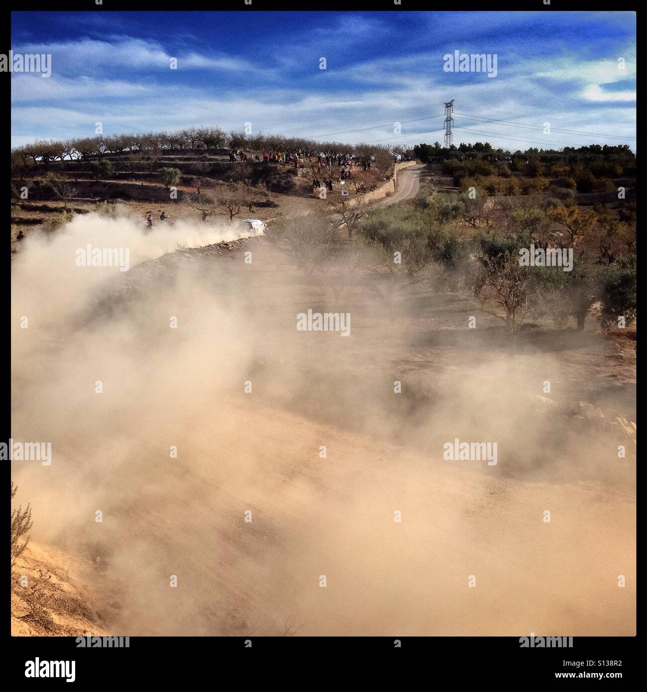 2015 WRC Rally RACC-Rally de España SS9 Terra Alta 2 [La Fatarella], Catalonia, Spain. - Smartphone Captured Stock Image