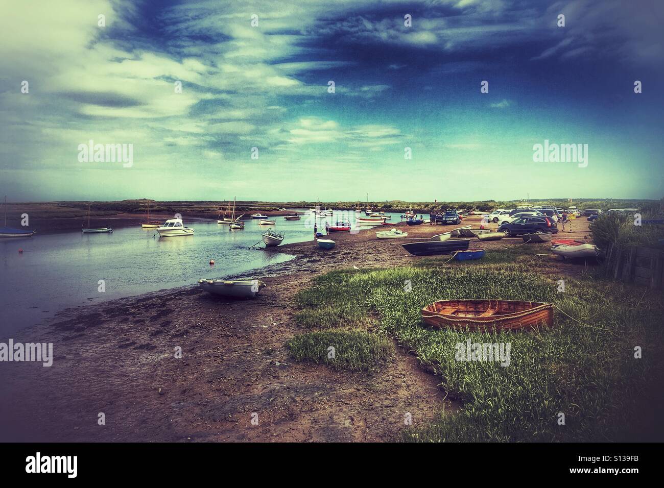 Burnham Overy Staithe, Norfolk, England, UK. - Smartphone Captured Stock Image
