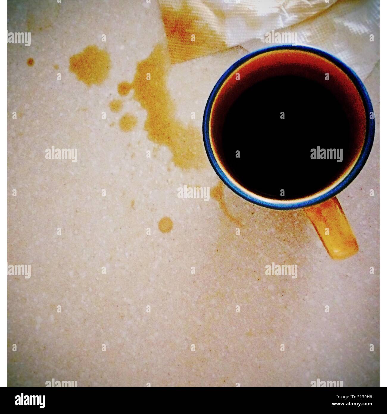 Can't Pour Coffee Stock Photo