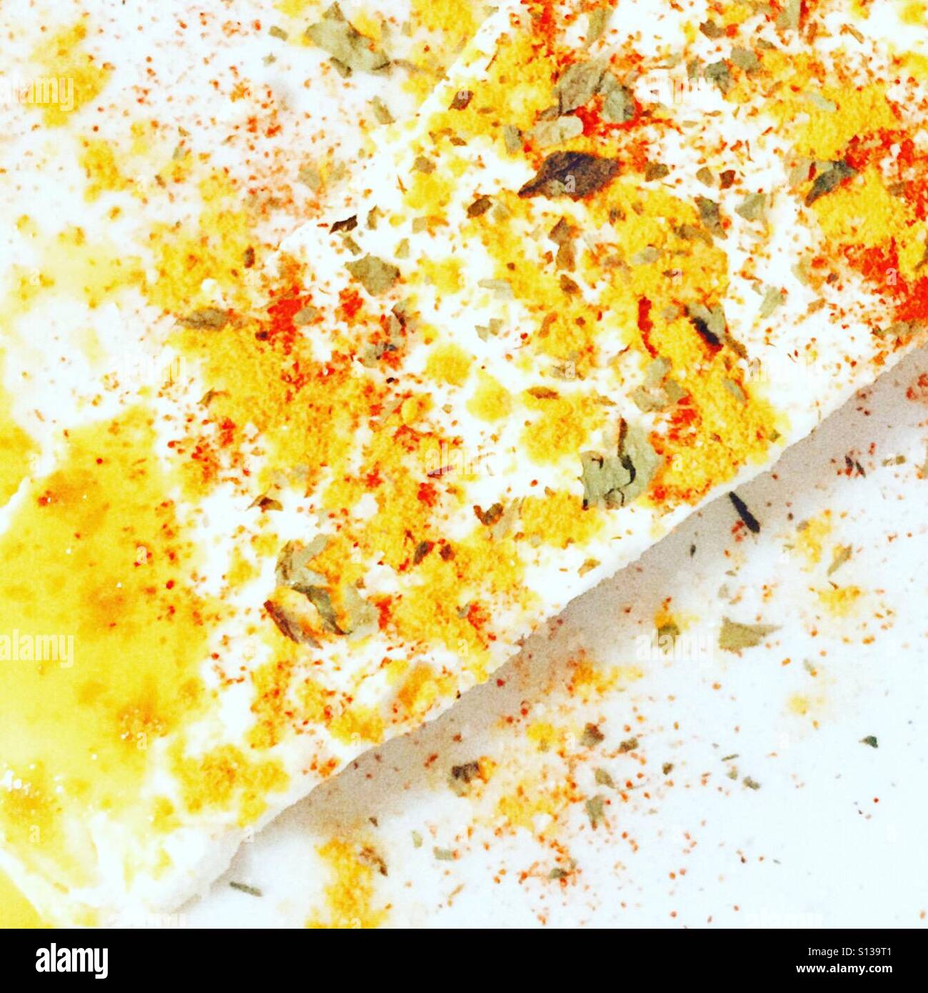 Gout cheese with spices - Smartphone Captured Stock Image