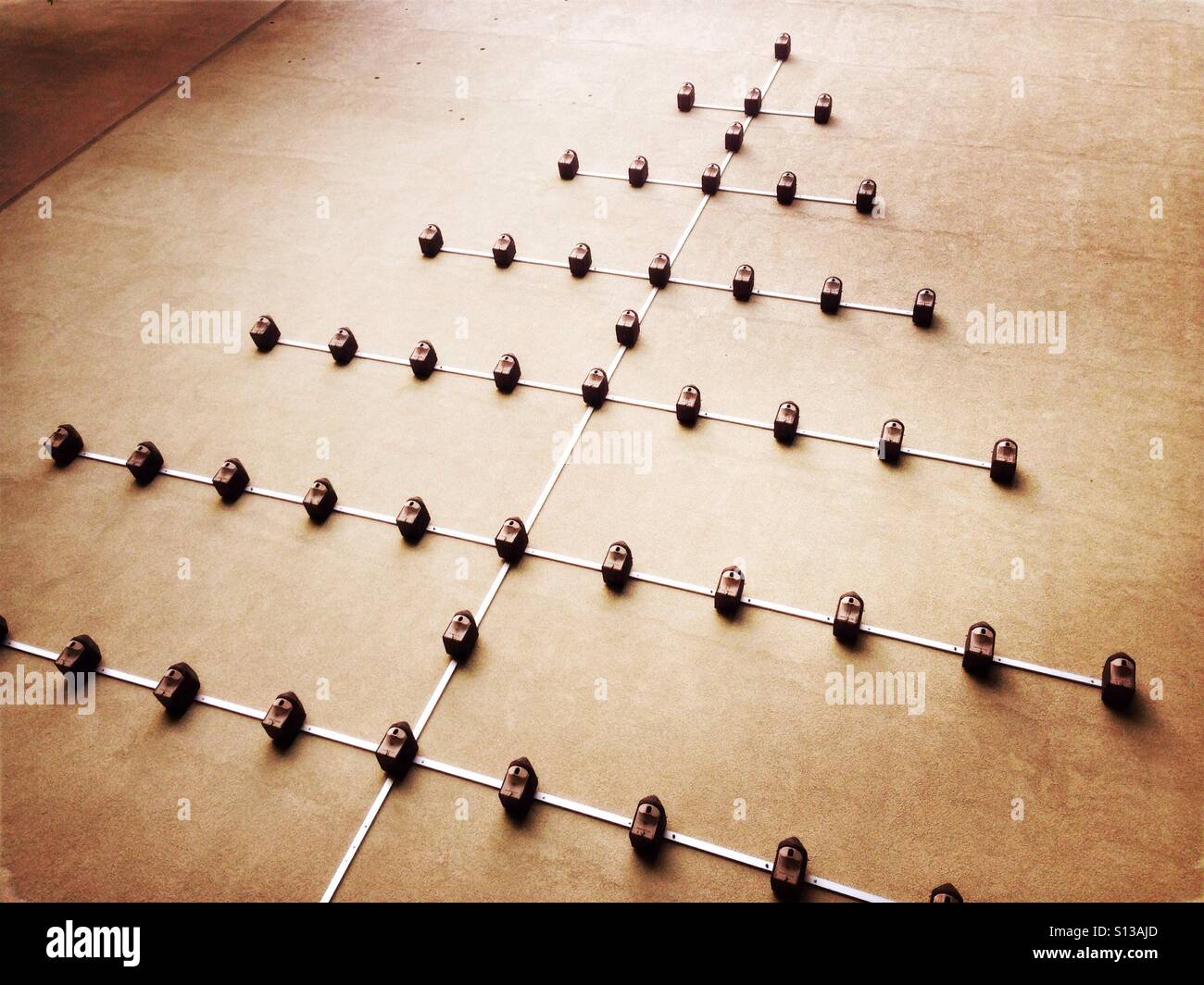 Tree made out of bird nest boxes - Smartphone Captured Stock Image