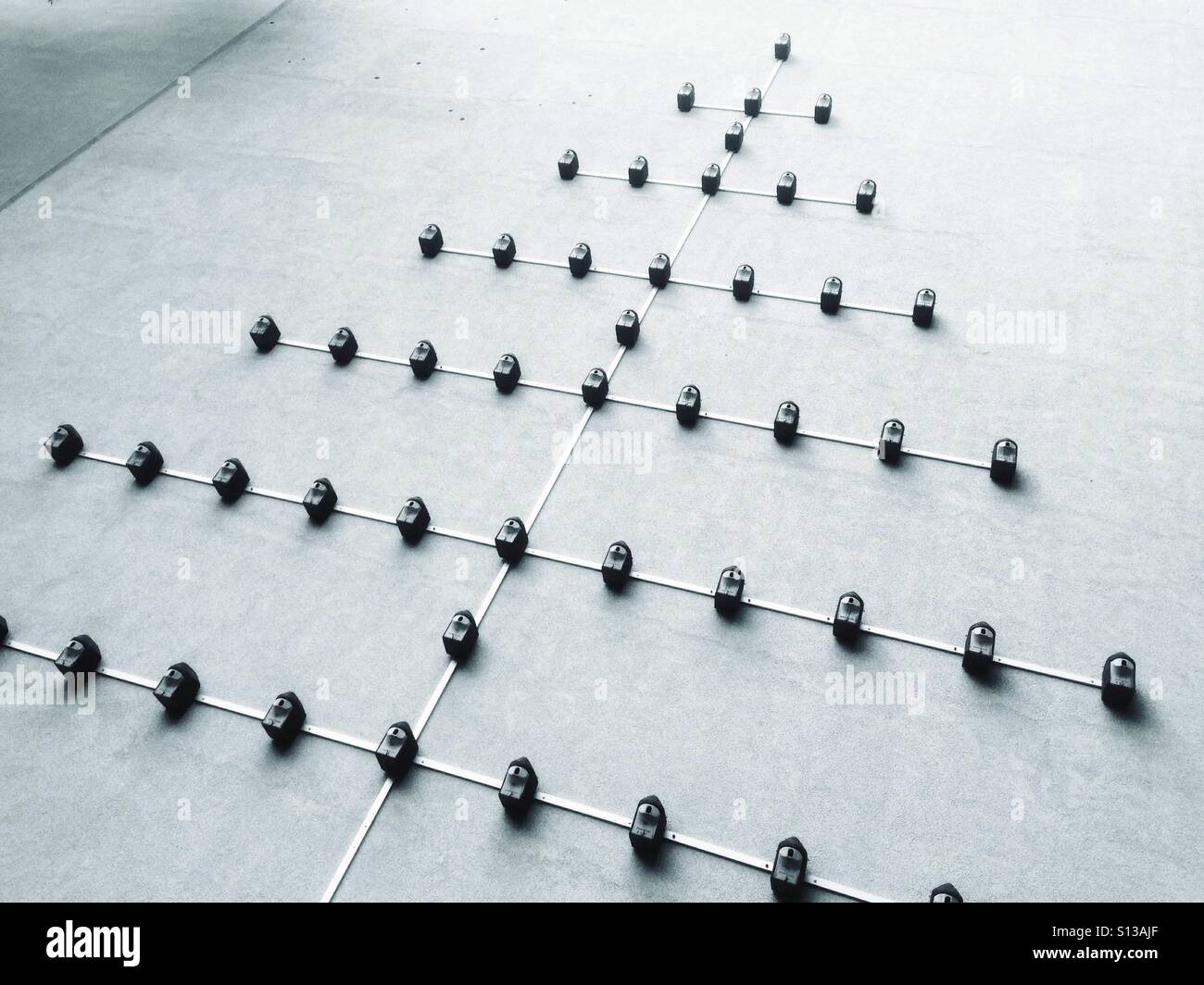 Tree made out of bird nest boxes - Smartphone Captured Stock Image