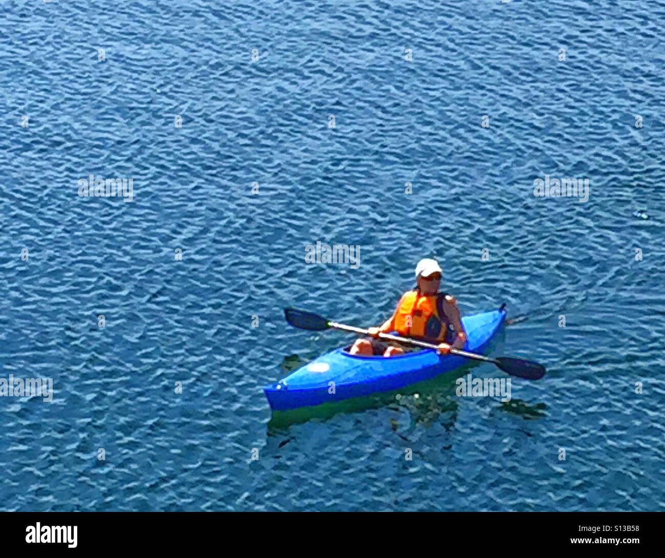 Blue kayak - Smartphone Captured Stock Image