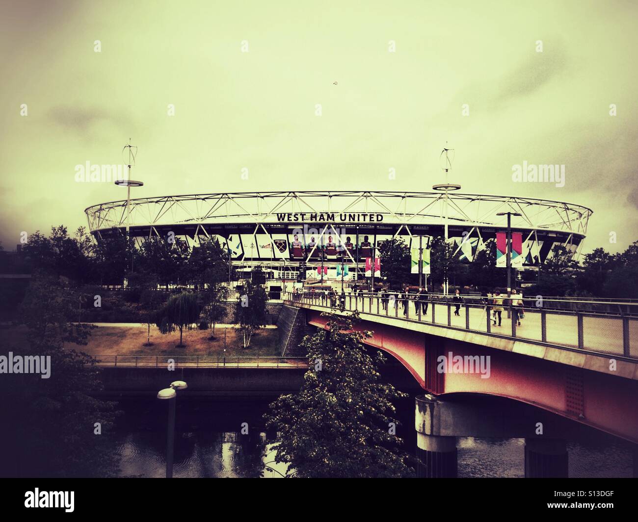West Ham United football stadium, Stratford, London, England,United Kingdom. - Smartphone Captured Stock Image