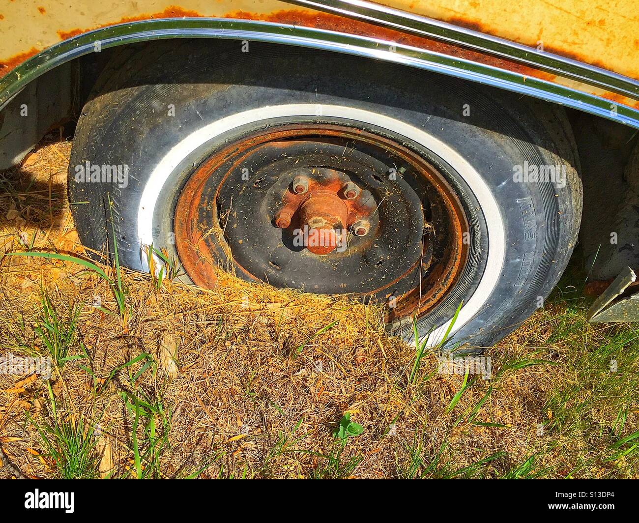 Flat tire - Smartphone Captured Stock Image