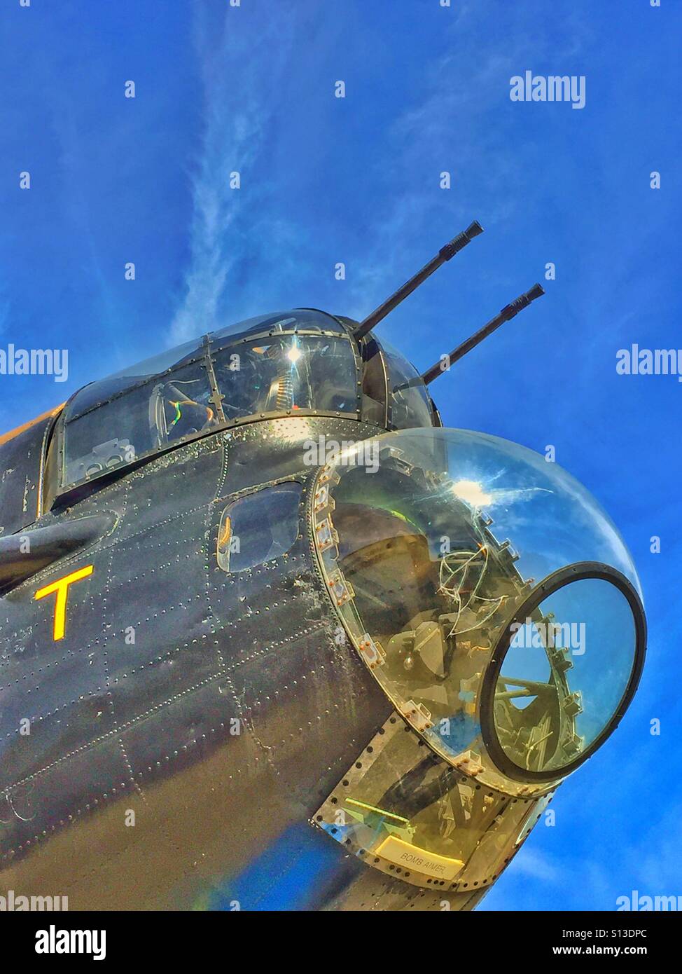 Nose cone of a WW II Langcaster Bomber - Smartphone Captured Stock Image