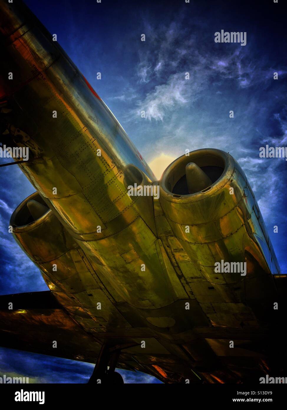 Underside of a jet plane - Smartphone Captured Stock Image