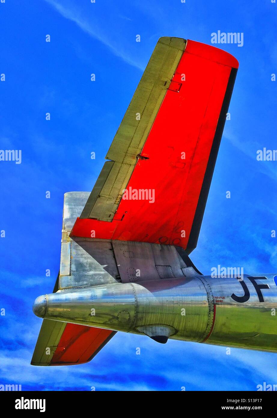 Fighter jet tail piece - Smartphone Captured Stock Image