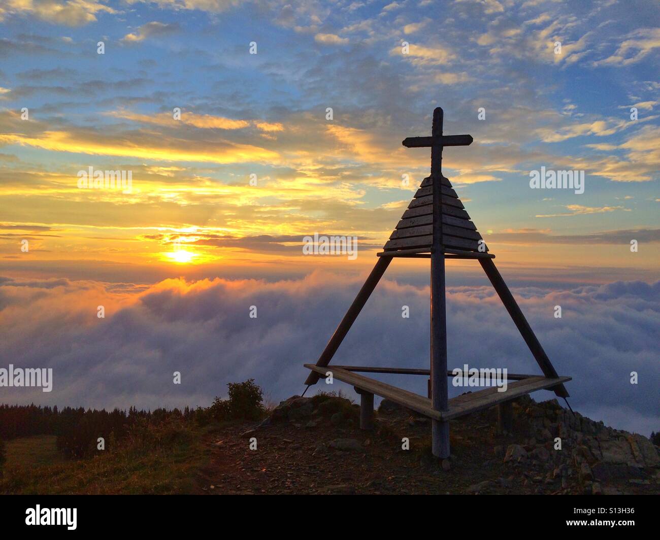 On the top in the Gerlitzen Alpen in Austria - Smartphone Captured Stock Image