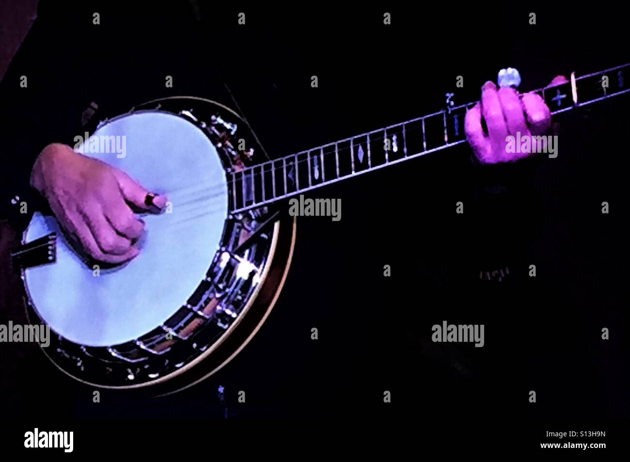 Bluegrass banjo player Stock Photo Alamy