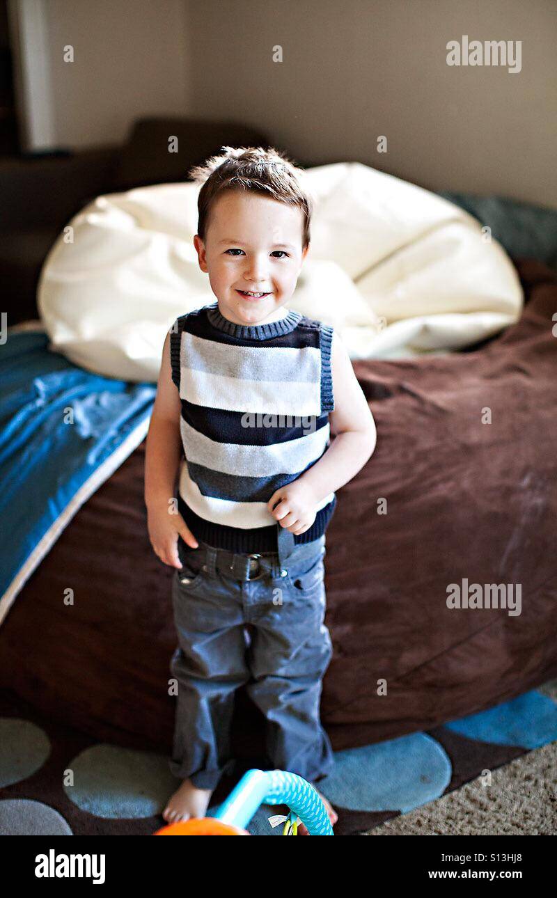 Silly toddler boy Stock Photo