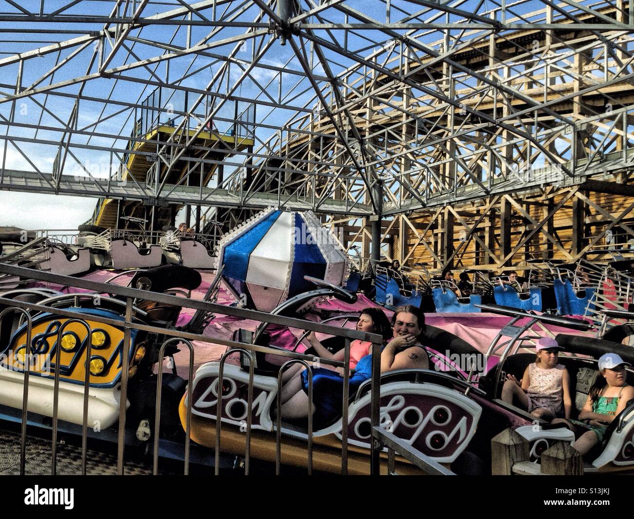 Retro Thrill Ride at Dreamland, Margate - Smartphone Captured Stock Image