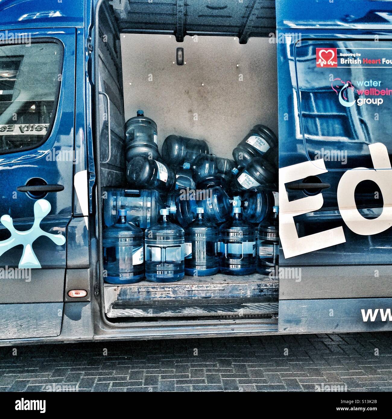 Drinking water bottle delivery - Smartphone Captured Stock Image