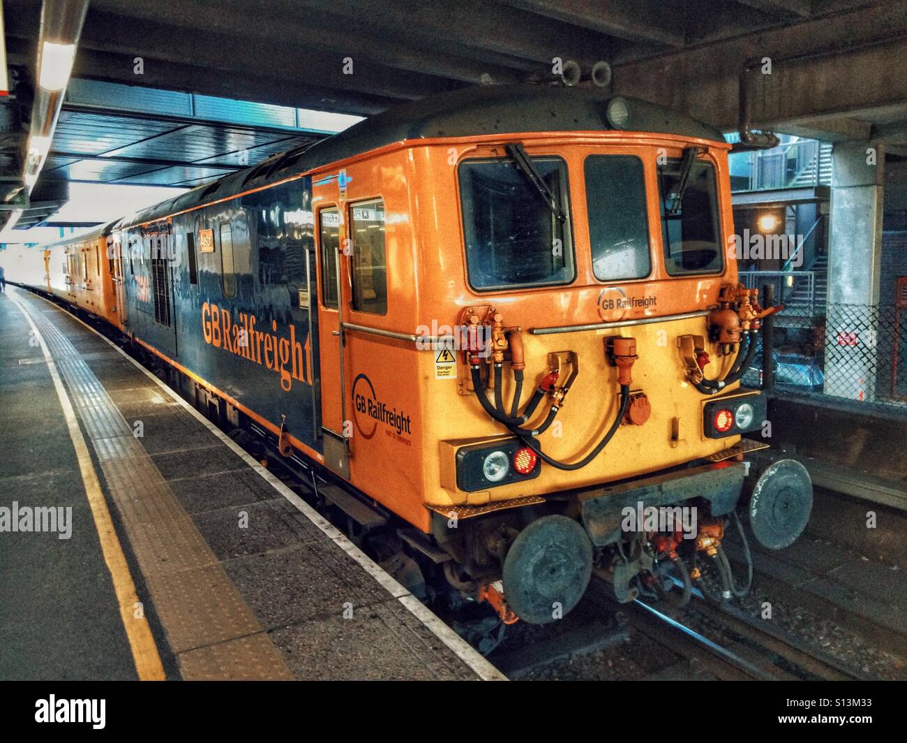 GB Rail Freight Train Stock Photo