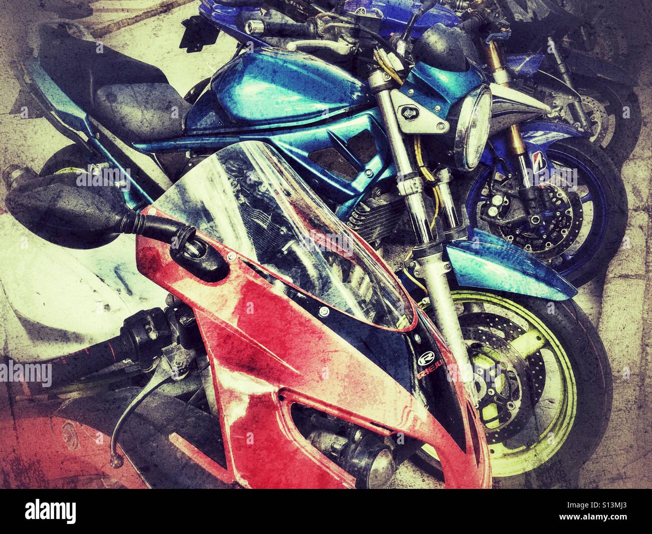 Motorbikes - Smartphone Captured Stock Image