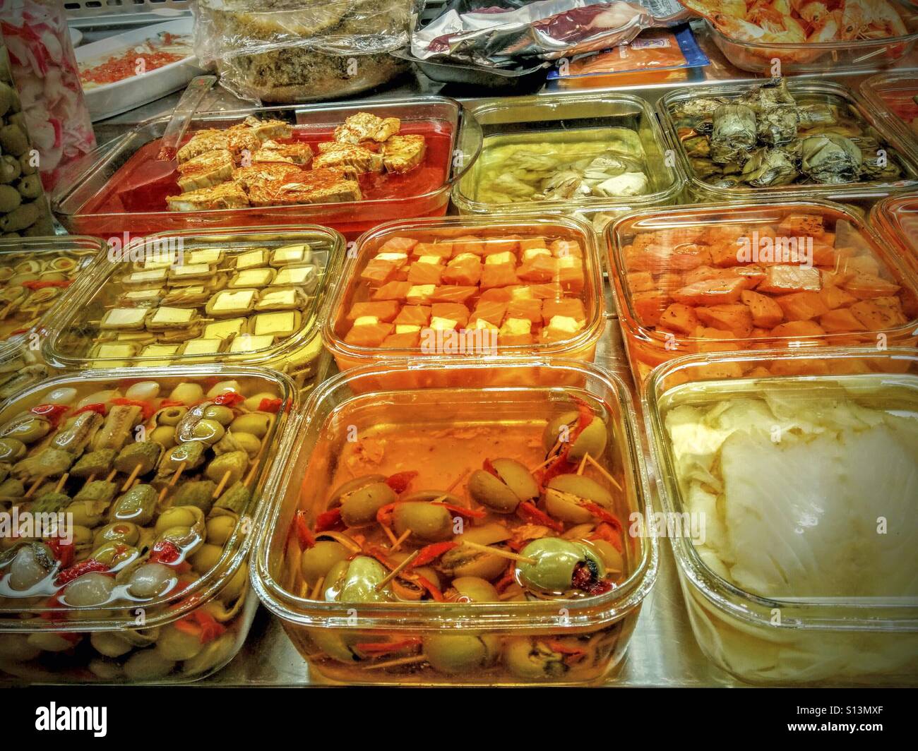 Appetizers for sale Stock Photo Alamy