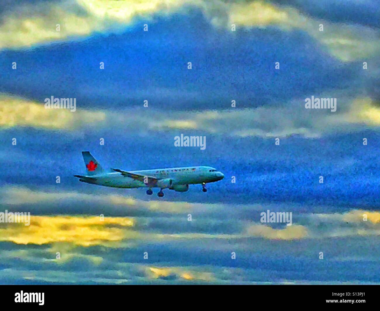 Calgary International Airport approach - Smartphone Captured Stock Image