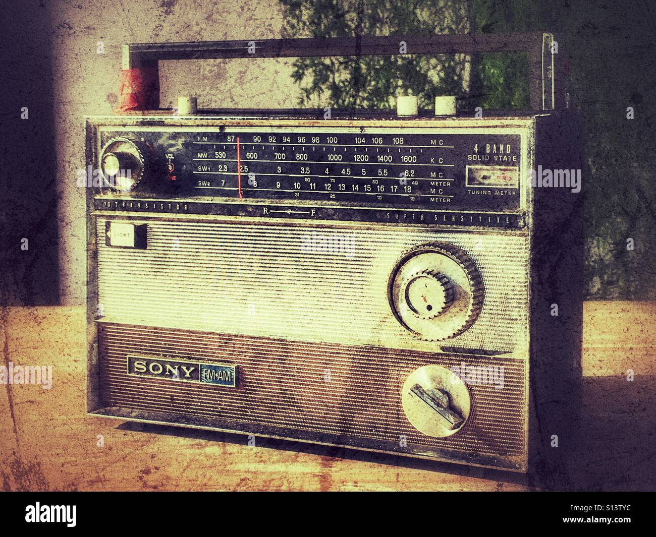 Vintage Sony transistor radio Stock Photo