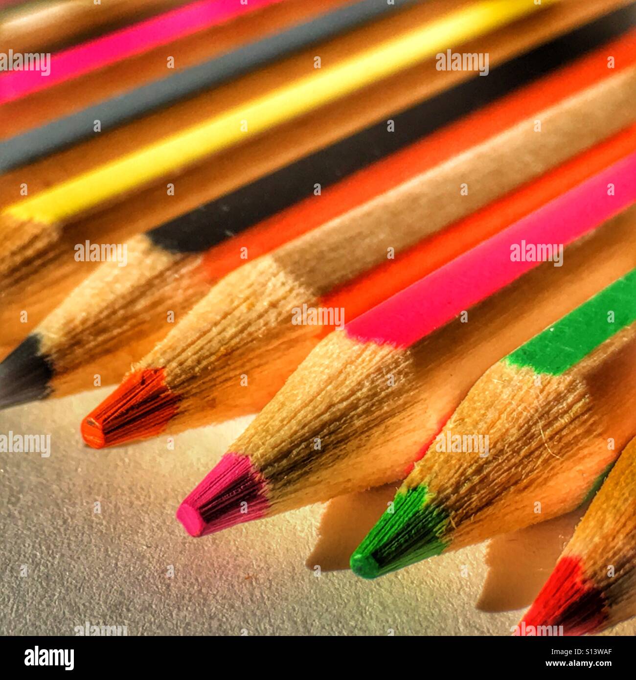 Neon crayons hires stock photography and images Alamy