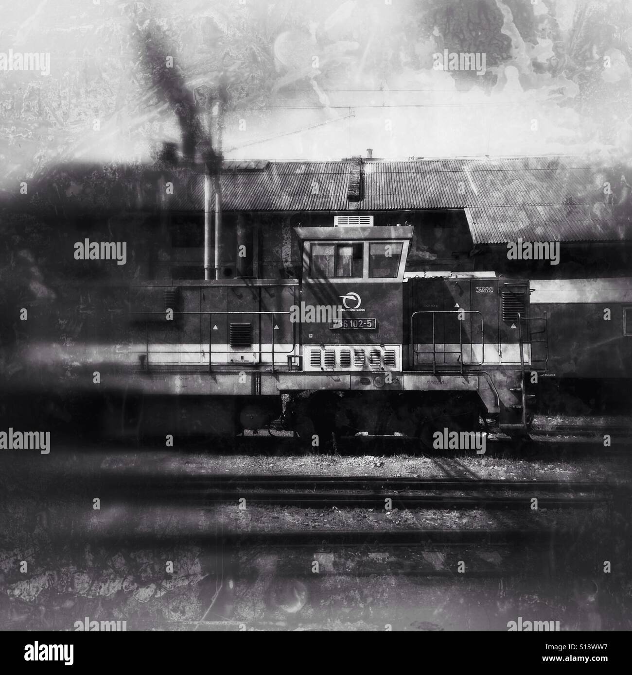 Old Train Engine - Smartphone Captured Stock Image