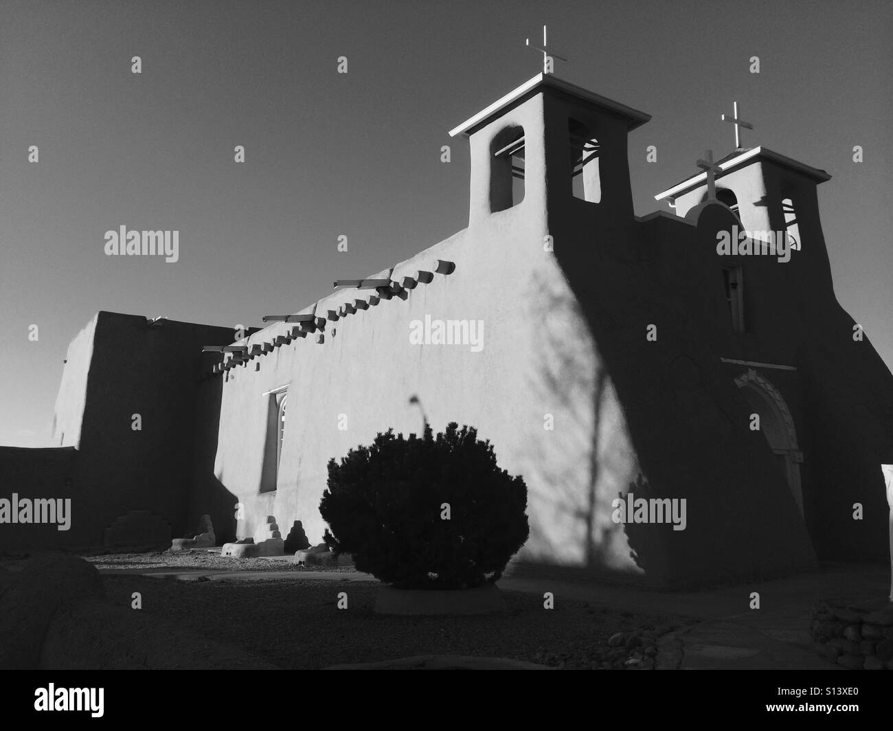 St Francis de Assisi church in Taos, New Mexico. Stock Photo