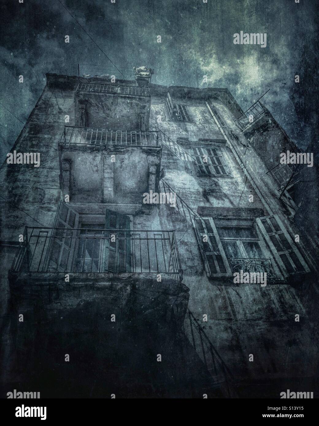 Haunted Building - Smartphone Captured Stock Image