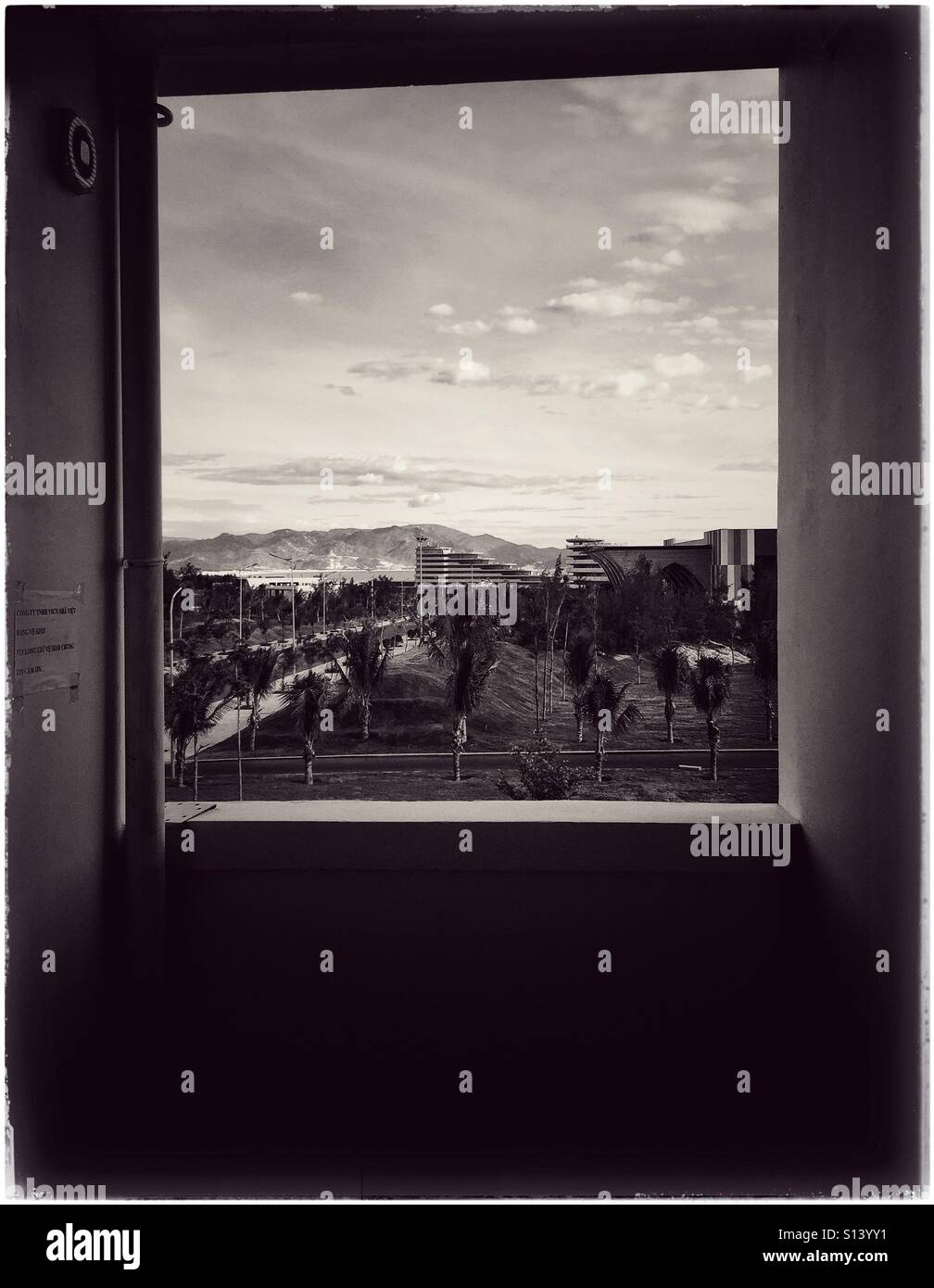 View at the balcony. - Smartphone Captured Stock Image