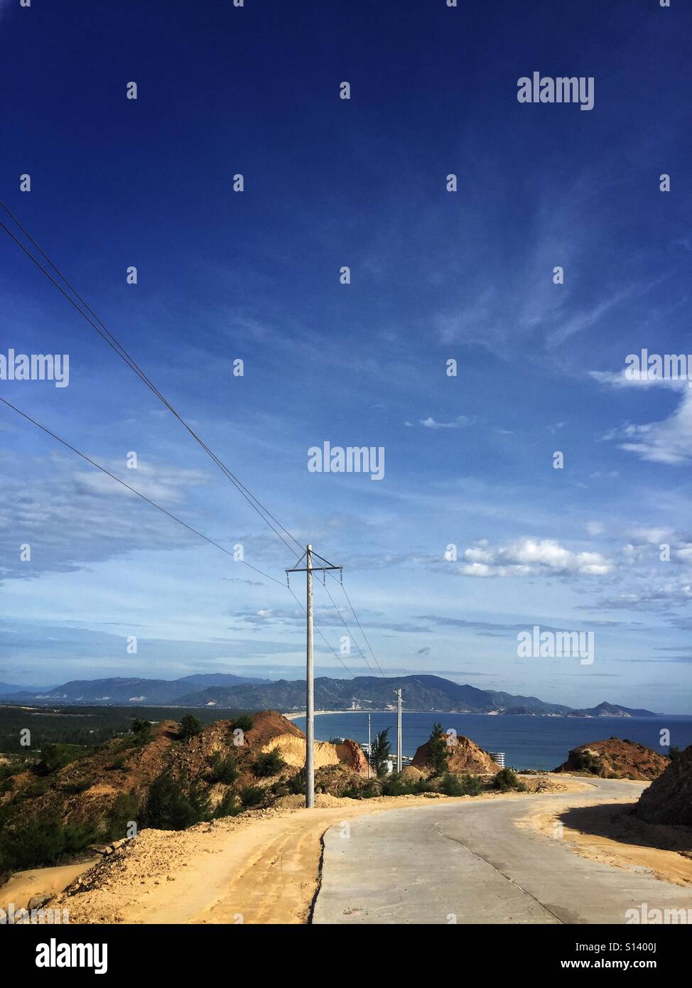 The road to the sea. - Smartphone Captured Stock Image