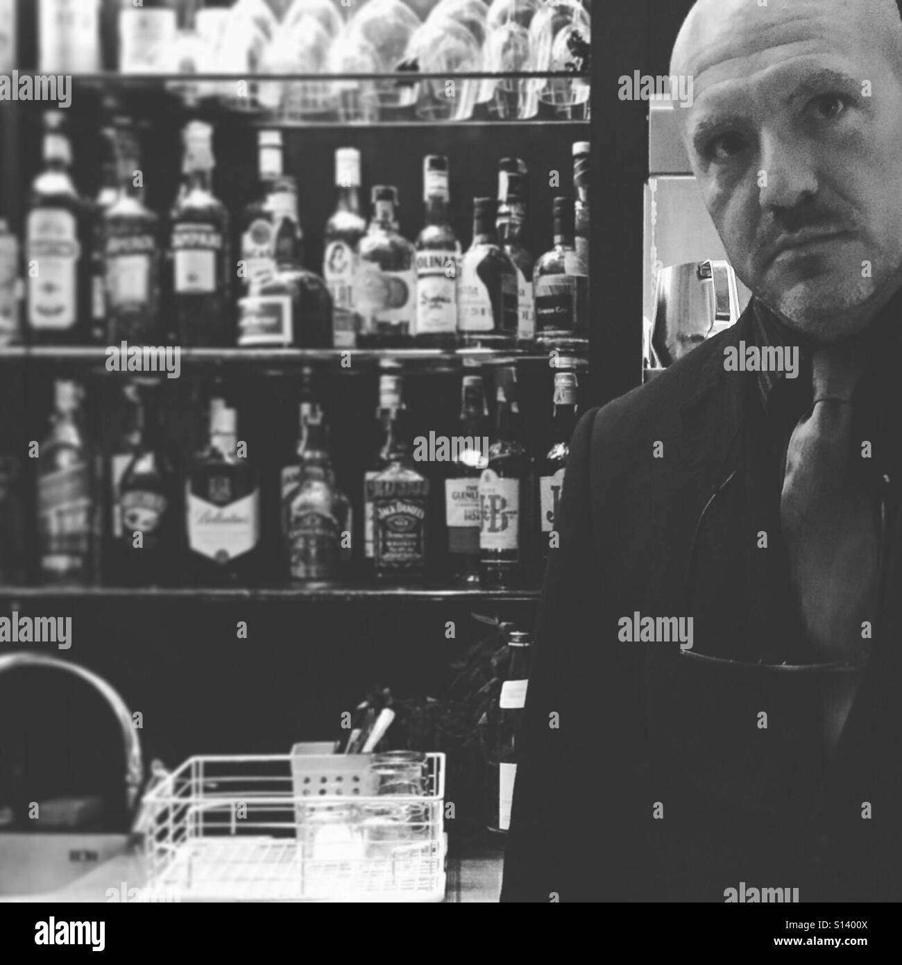 The barman - Smartphone Captured Stock Image