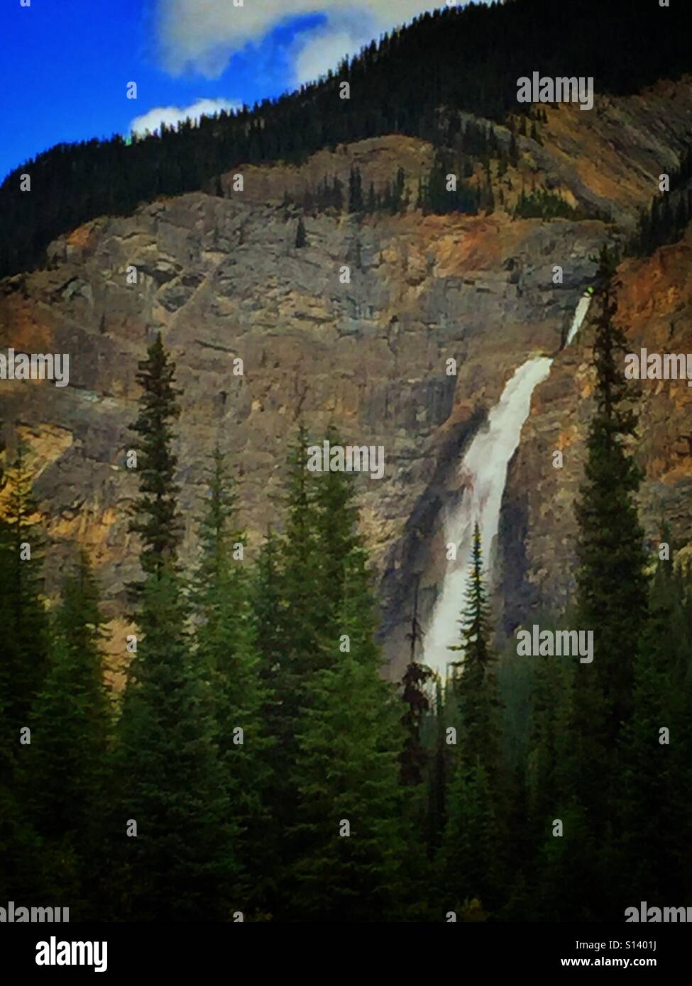 Takakkaw Falls, Yoho National Park, B.C., Canada - Smartphone Captured Stock Image