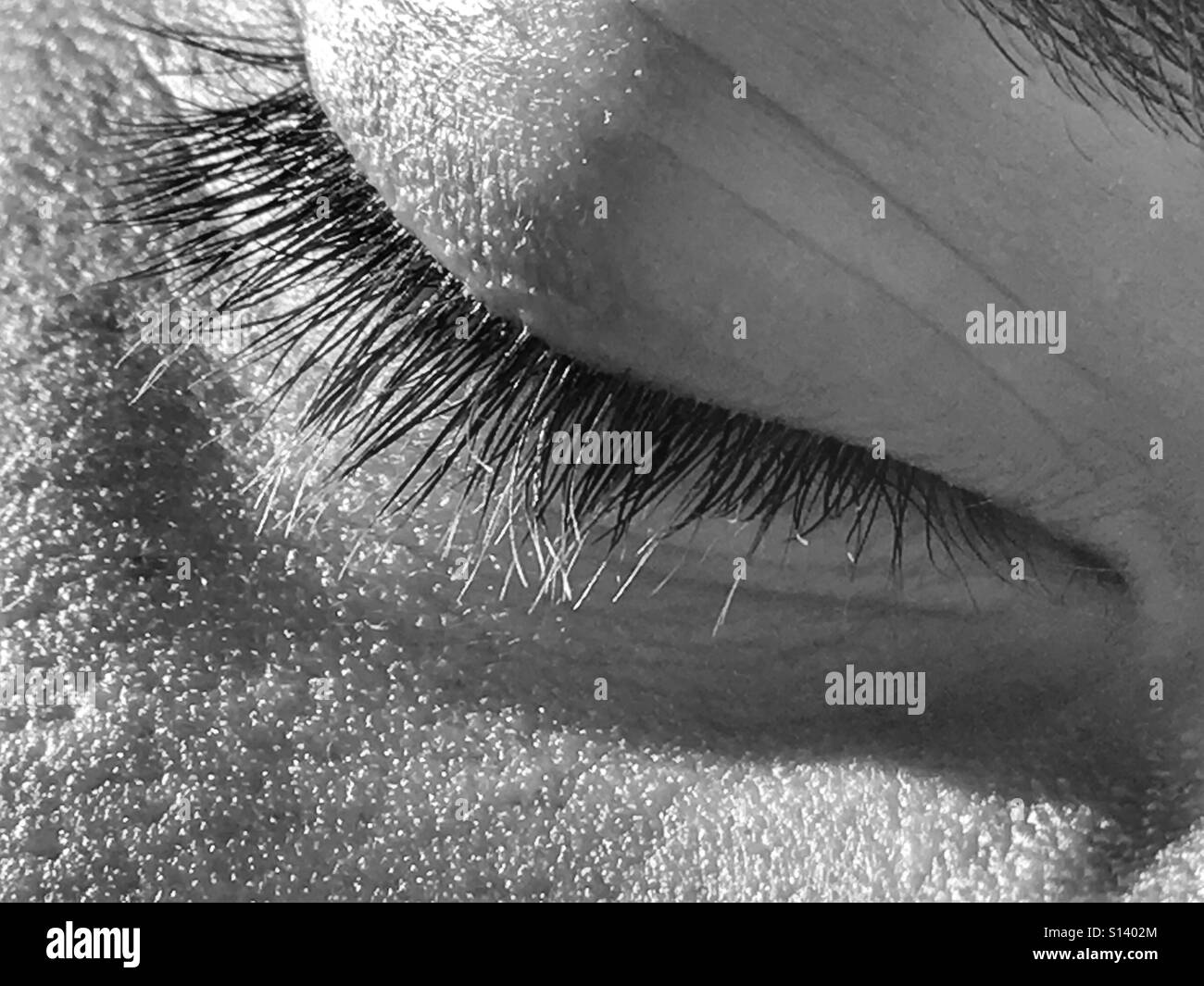 Eye, closed - Smartphone Captured Stock Image