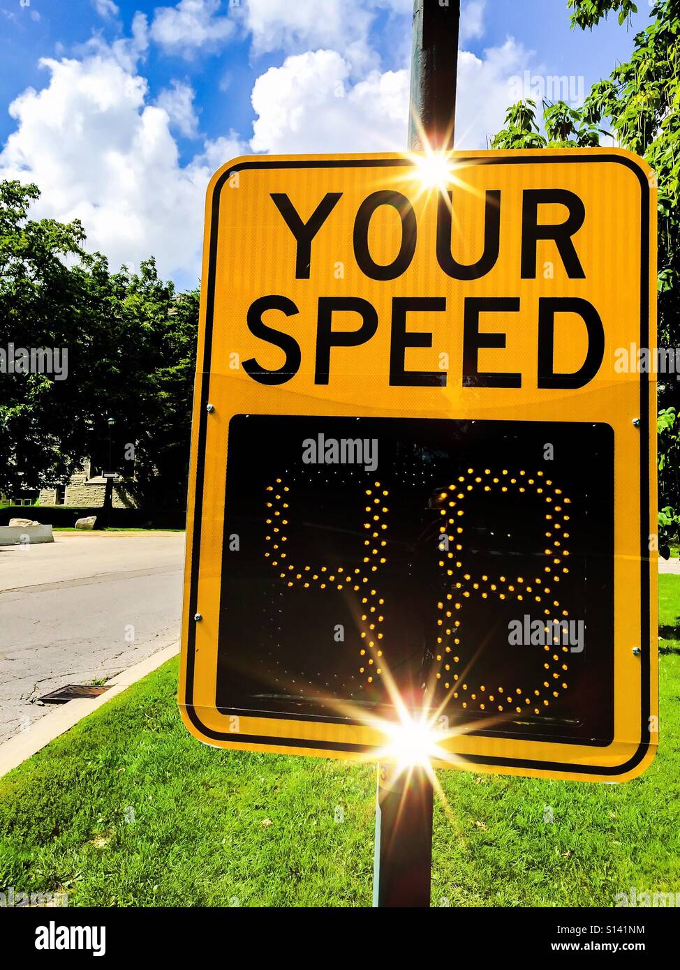 Your speed highlighted Stock Photo