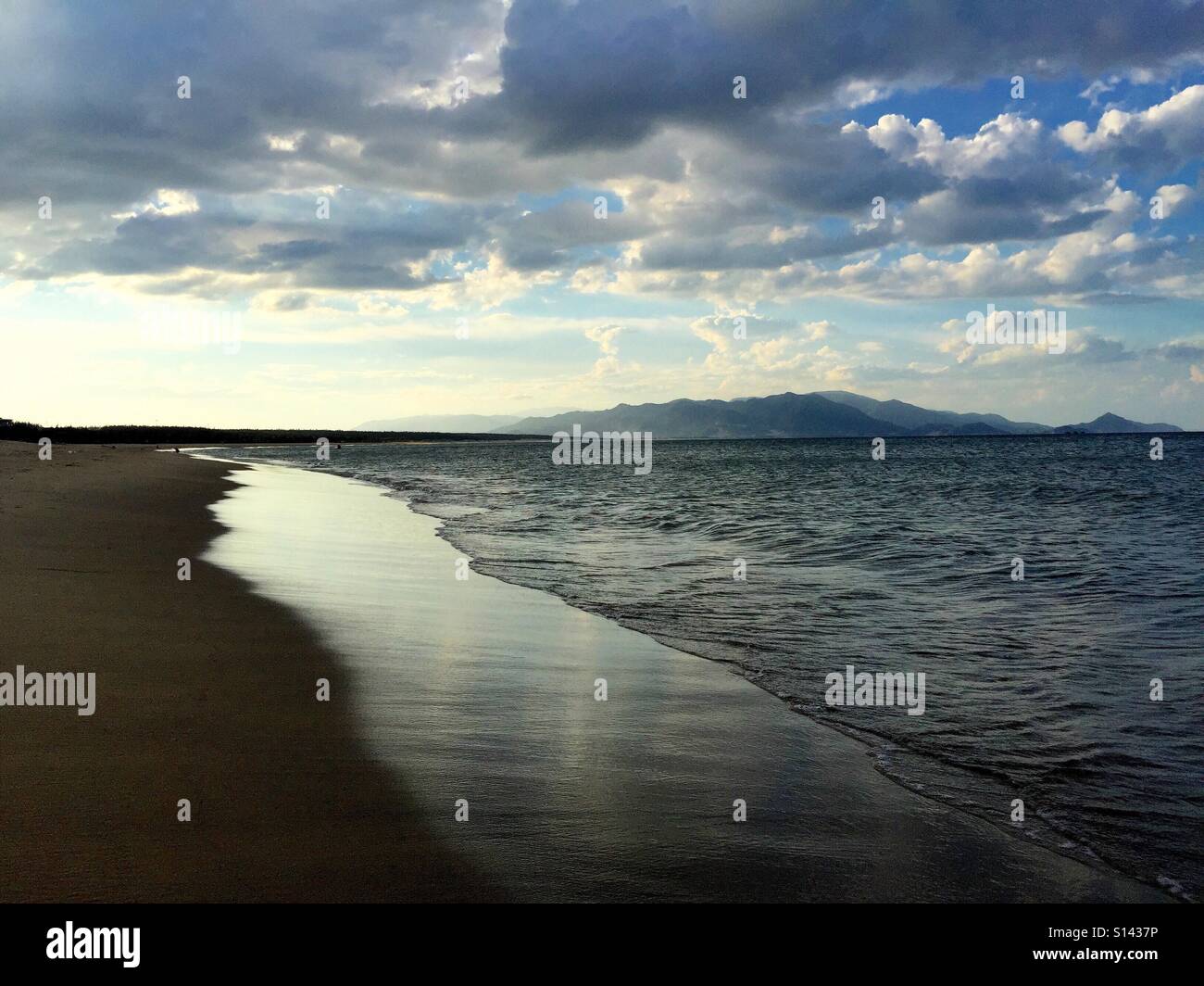 Shoreline reflections. - Smartphone Captured Stock Image