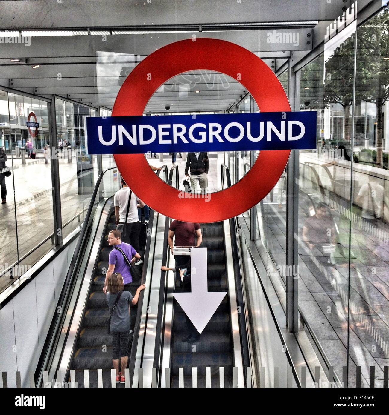 London Underground Entrance - Smartphone Captured Stock Image