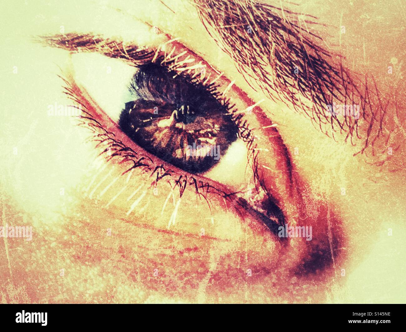 Teen eye looking up hi-res stock photography and images - Alamy