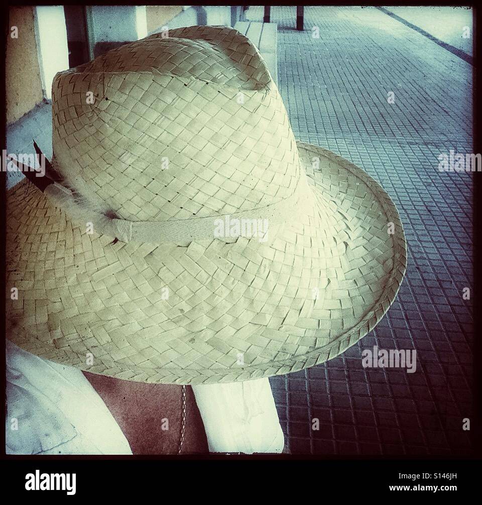 "Man in a hat", Catalonia, Spain. Stock Photo