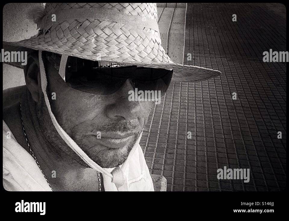 'Man in a hat', Catalonia, Spain. - Smartphone Captured Stock Image