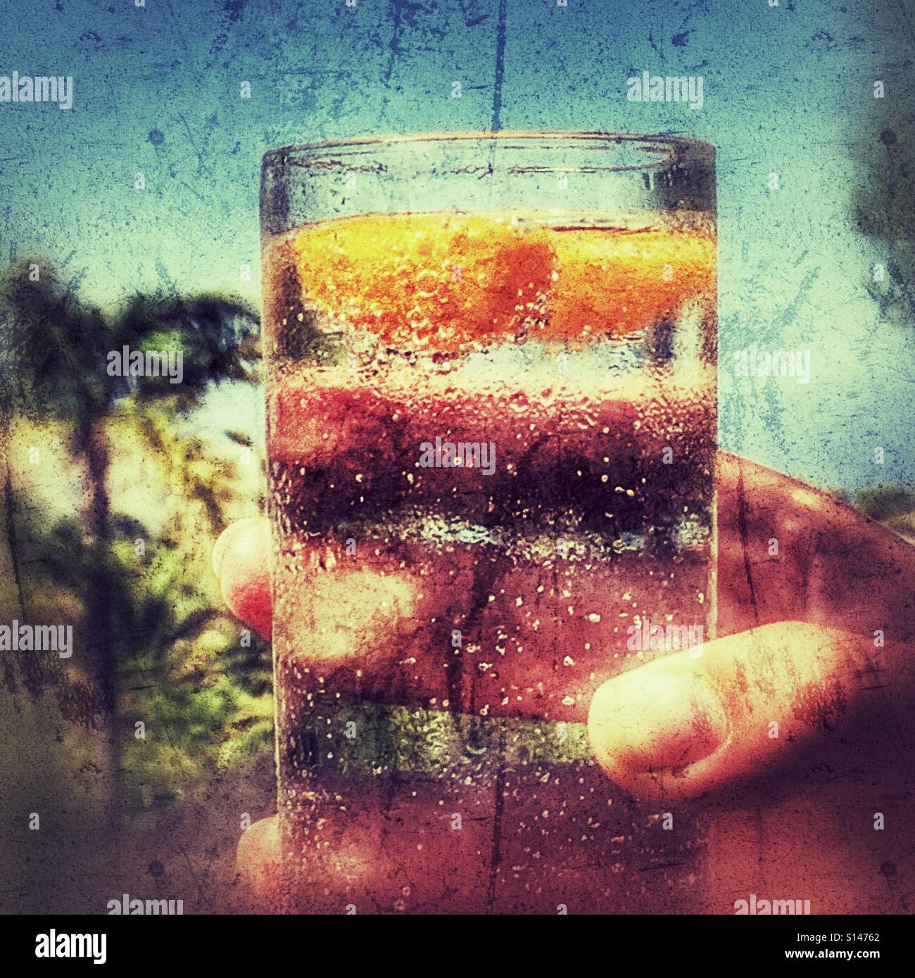 Woman holding a cold drink - Smartphone Captured Stock Image