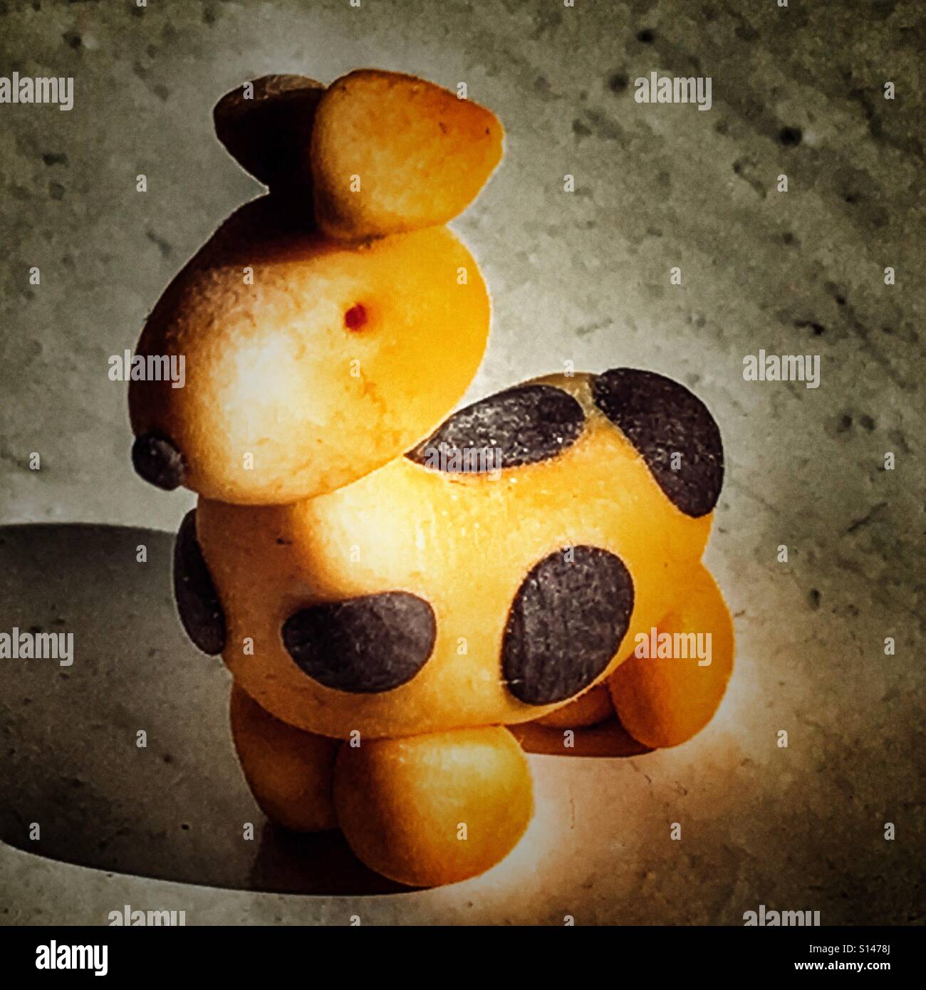 Miniature animal made by a child, out of polymer clay - Smartphone Captured Stock Image