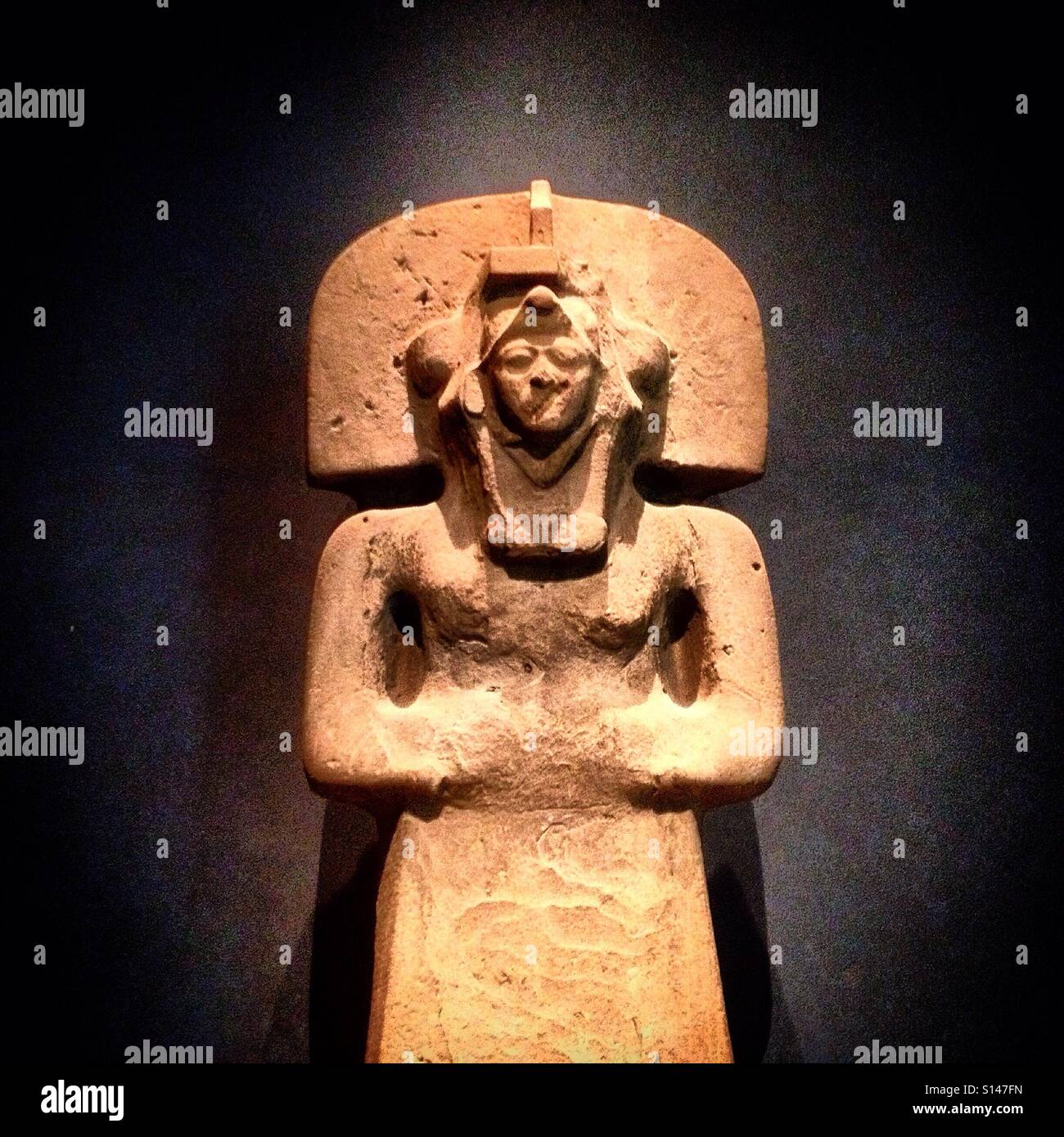 Huastec goddess creator of life is displayen in Museo Nacional de Antropología e Historia in México City, Mexico Stock Photo