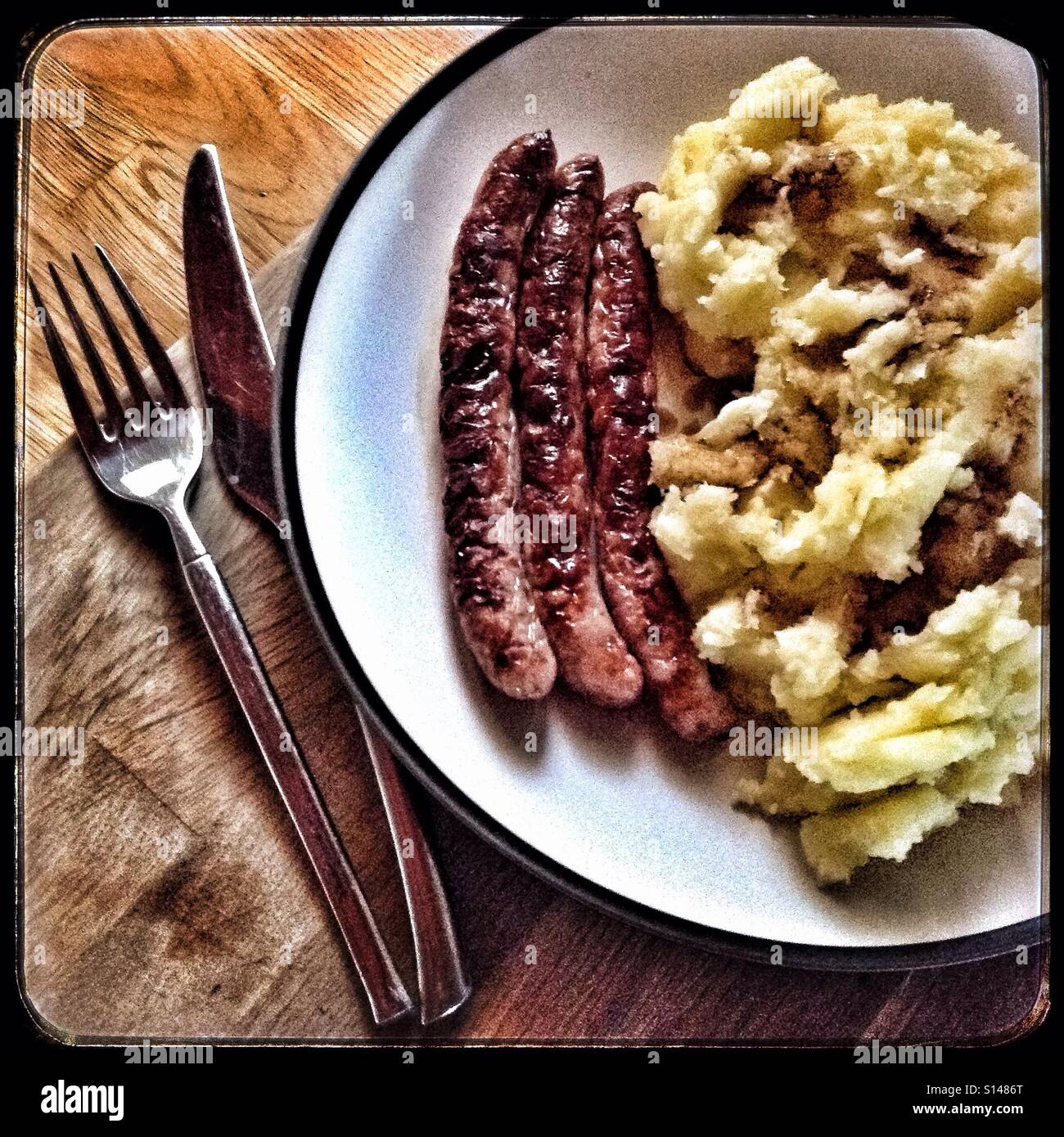 Sausage and mash Stock Photo Alamy