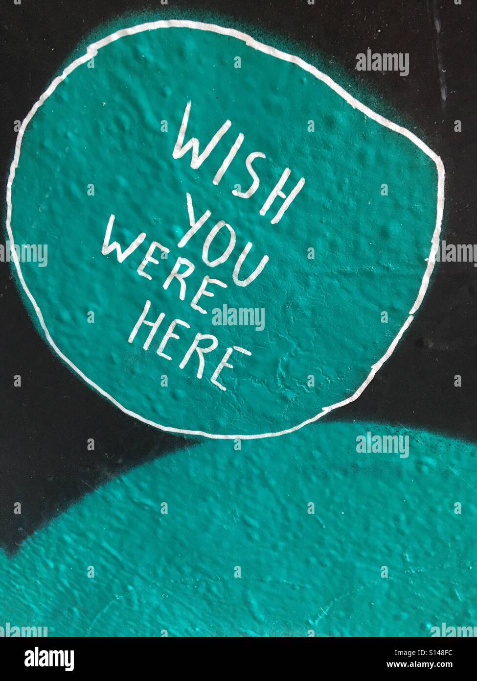 Street art with sentiment - Smartphone Captured Stock Image